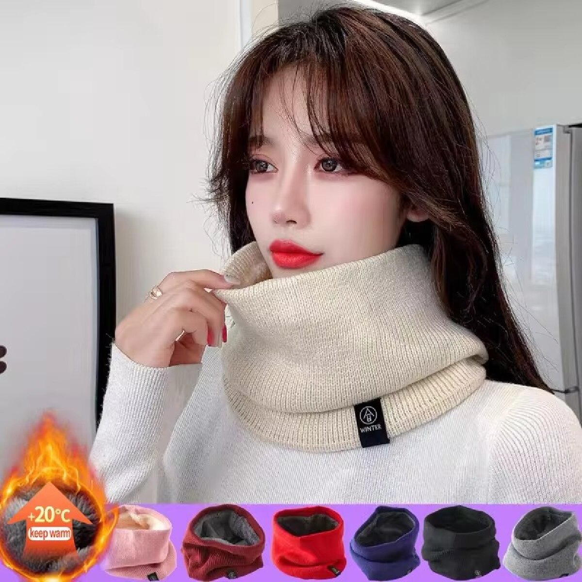 Sólido inverno de pelúcia sile - Neck Gaiter Fleece avaliação e preço
