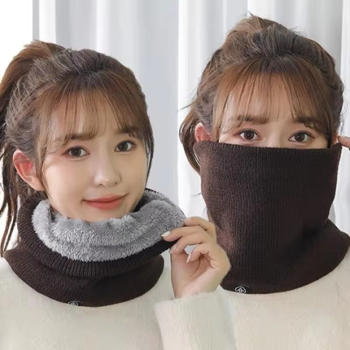 Sólido inverno de pelúcia sile - Neck Gaiter Fleece avaliação e preço